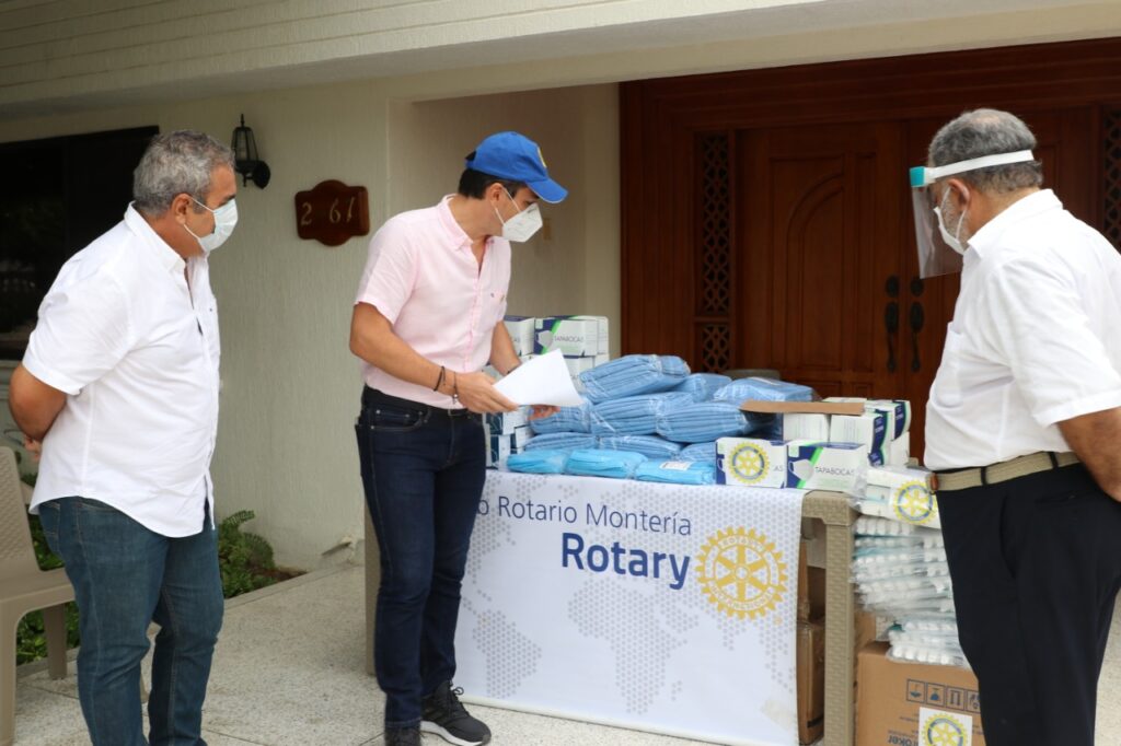 Rotarios se unen a las filas de ciudadanos que luchan contra el coronavirus en Montería