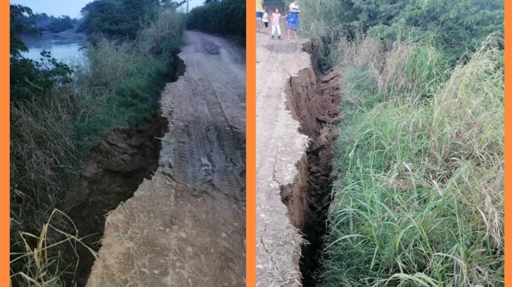 Punto crítico erosivo en el corregimiento Severá empezó a colapsar