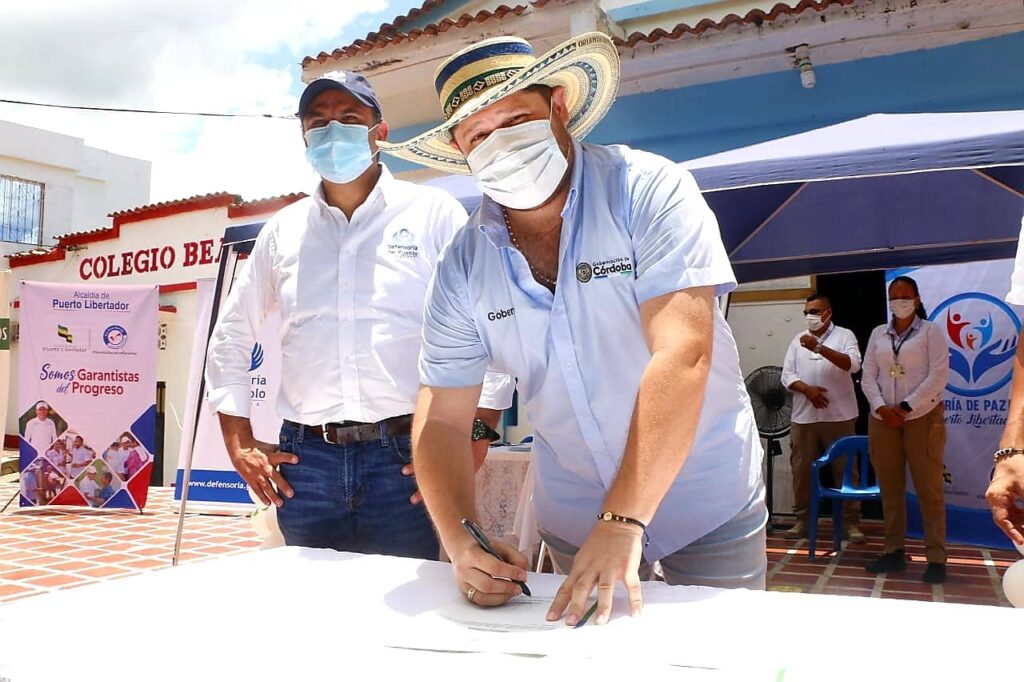 Gobernador sancionó Política de Derechos Humanos desde Puerto Libertador y con presencia del Defensor del Pueblo