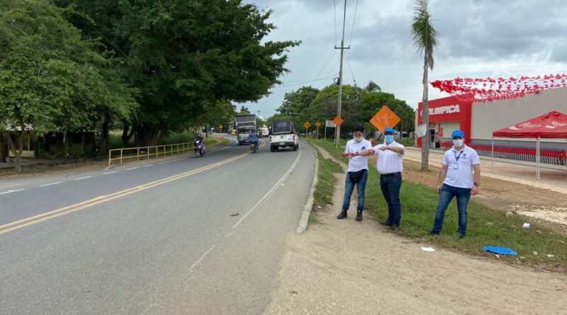  Hoy empiezan actividades para reforzar señalización en la vía que conduce al barrio El Dorado