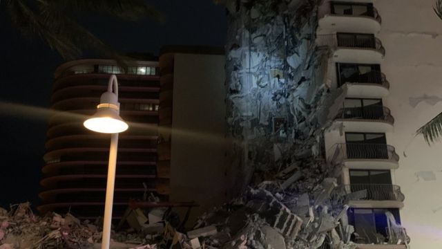  Al menos un muerto y diez heridos por colapso de un edificio en Miami Beach