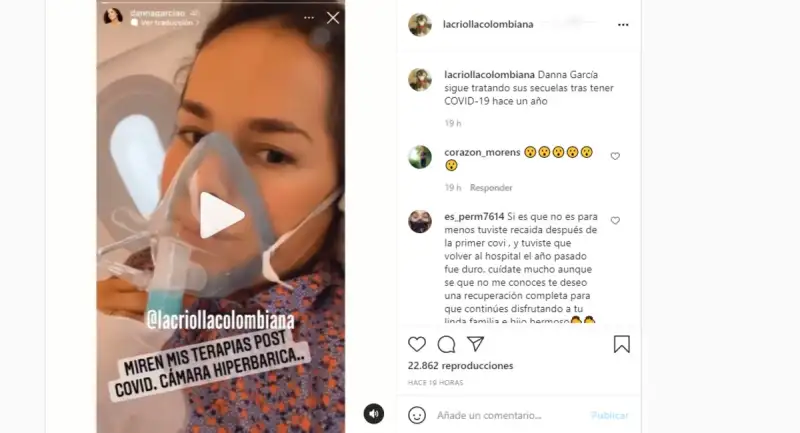 Danna García sigue luchando contra las difíciles secuelas del coronavirus