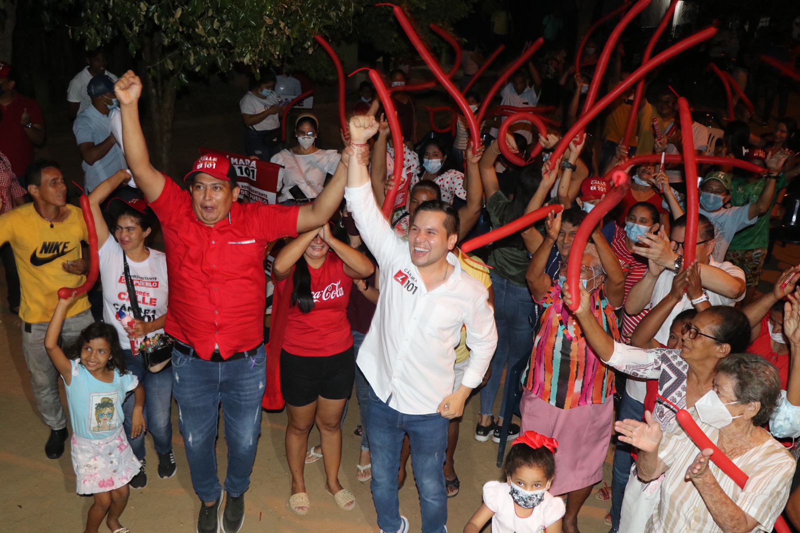 Andrés Calle recibió apoyo de los habitantes de San Mateo, Chinú