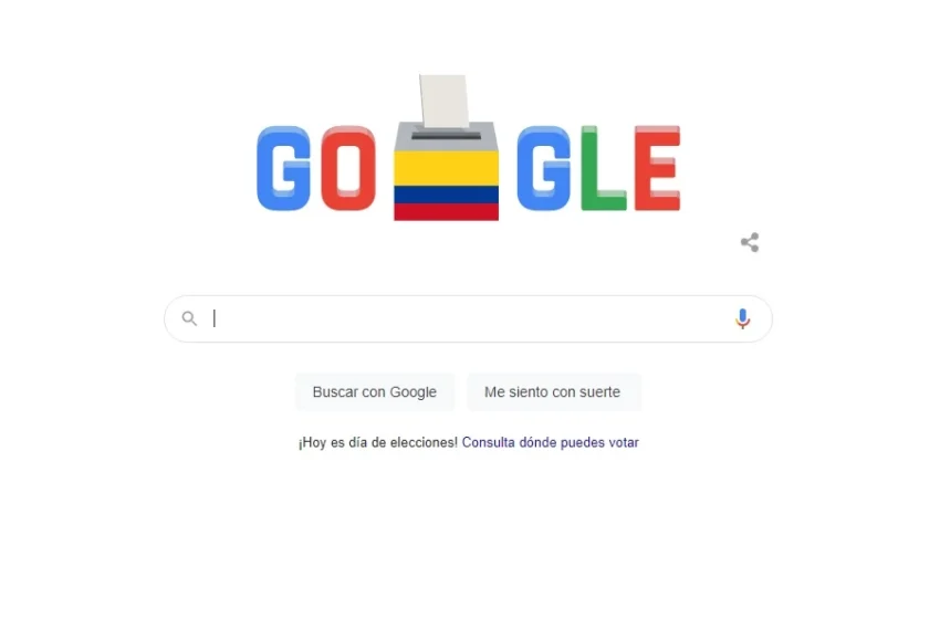 Google dedica su Doodle a las elecciones presidenciales en Colombia