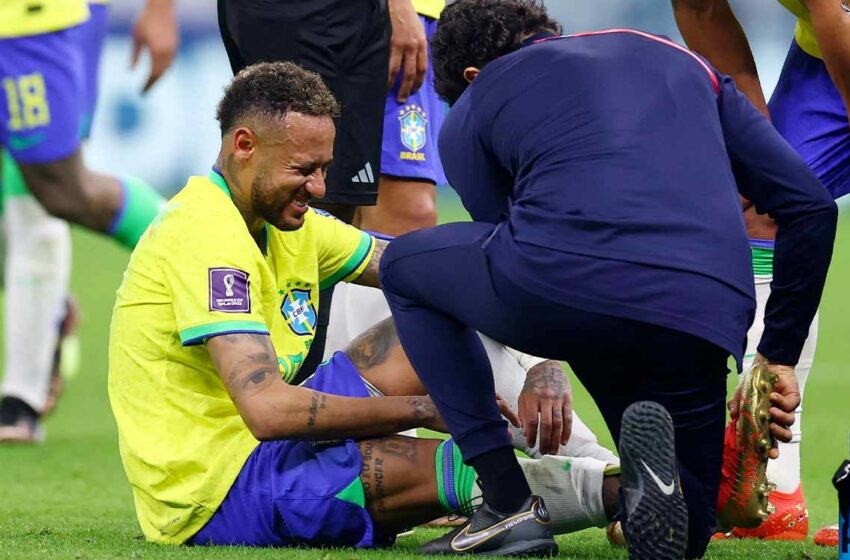 Neymar podría quedar por fuera del Mundial tras lesión en el tobillo