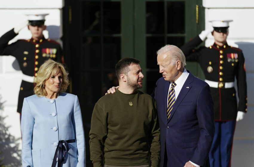 Presidente de Ucrania llega a la Casa Blanca para reunirse con Joe Biden