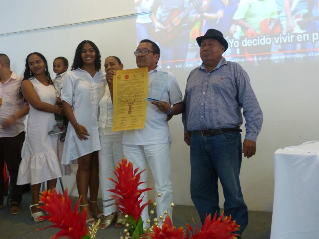 El Premio Departamental de Paz galardonó a líderes sociales, defensores de DD.HH. héroes del conflicto y convivientes sociales