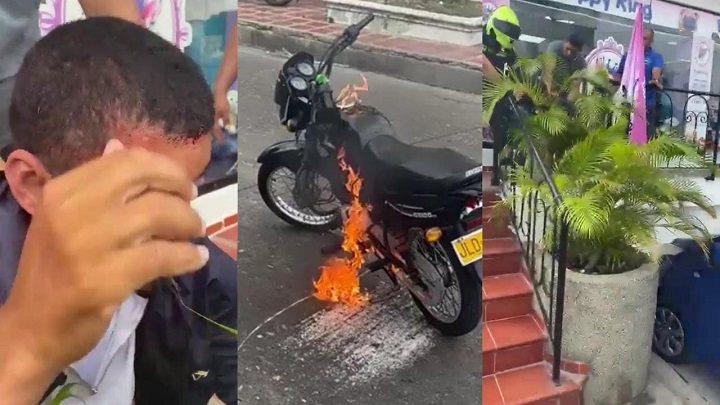 Ladrón pide que no le quemen la moto porque es su herramienta de trabajo