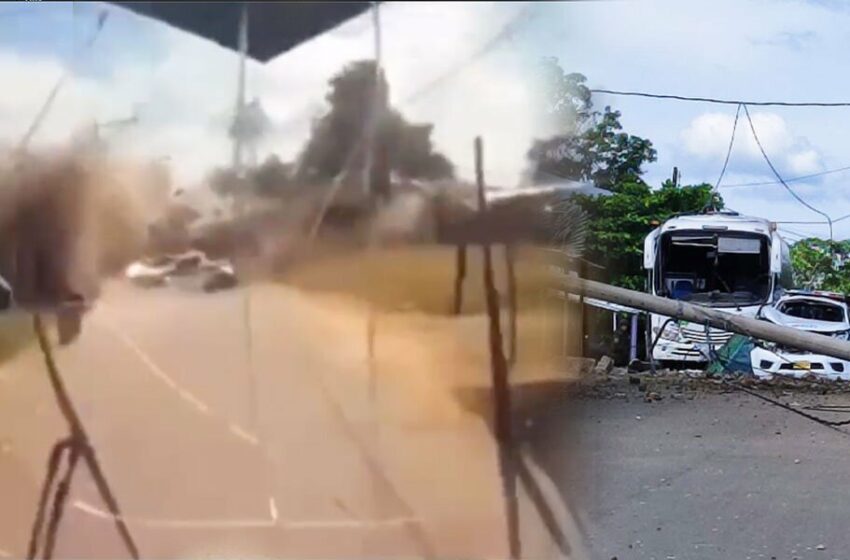 Impactante video muestra momento exacto de atentado contra patrulla de Policía en Tibú