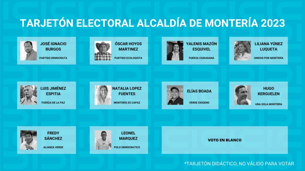 Así quedo la tarjeta electoral para las elecciones municipales