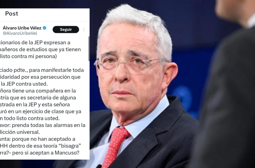  Expresidente Álvaro Uribe enciende las alarmas contra la JEP “Tienen todo listo en mi contra”