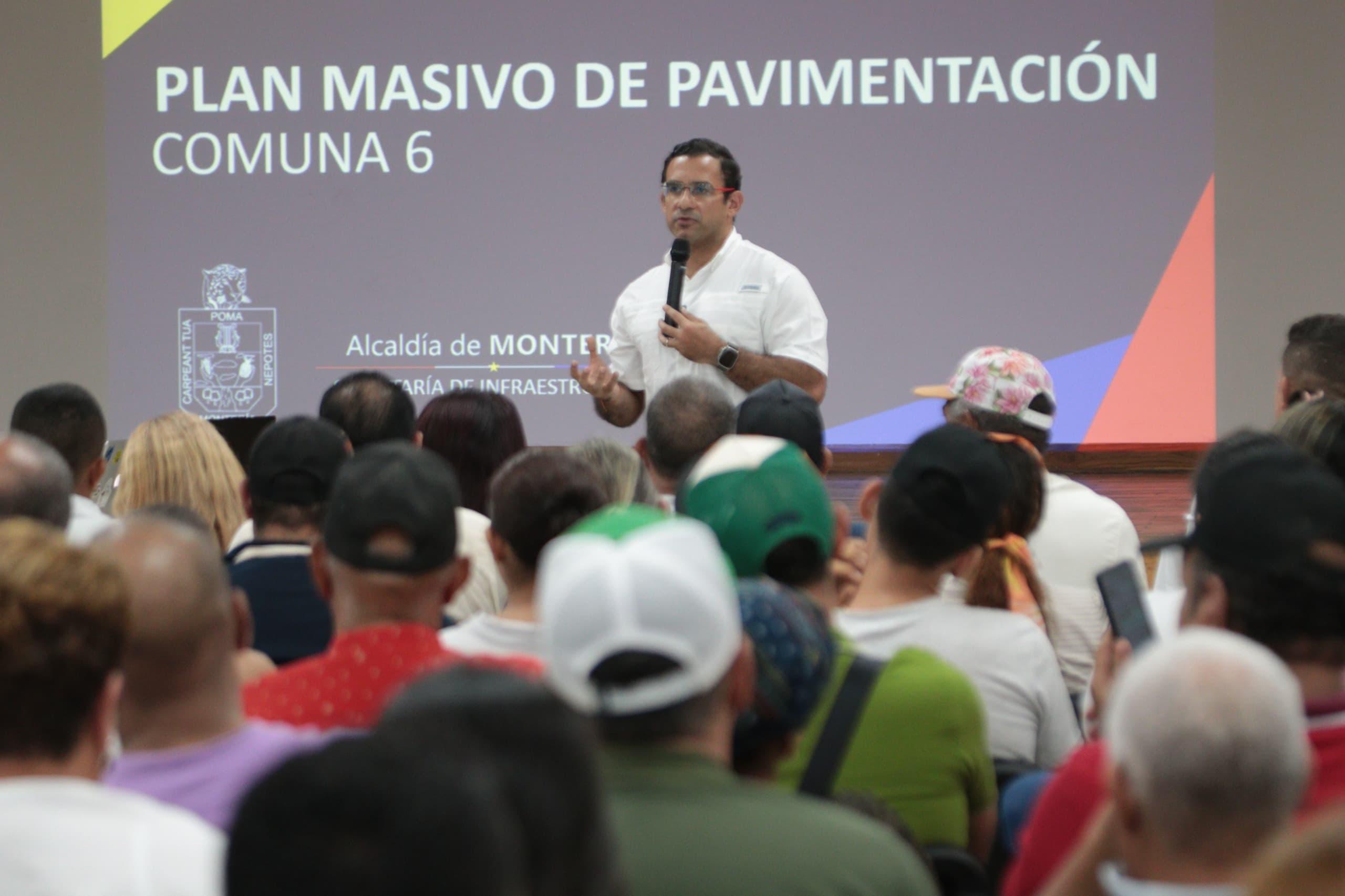 Alcalde de Montería socializó Plan Masivo de Pavimentación de la comuna 6