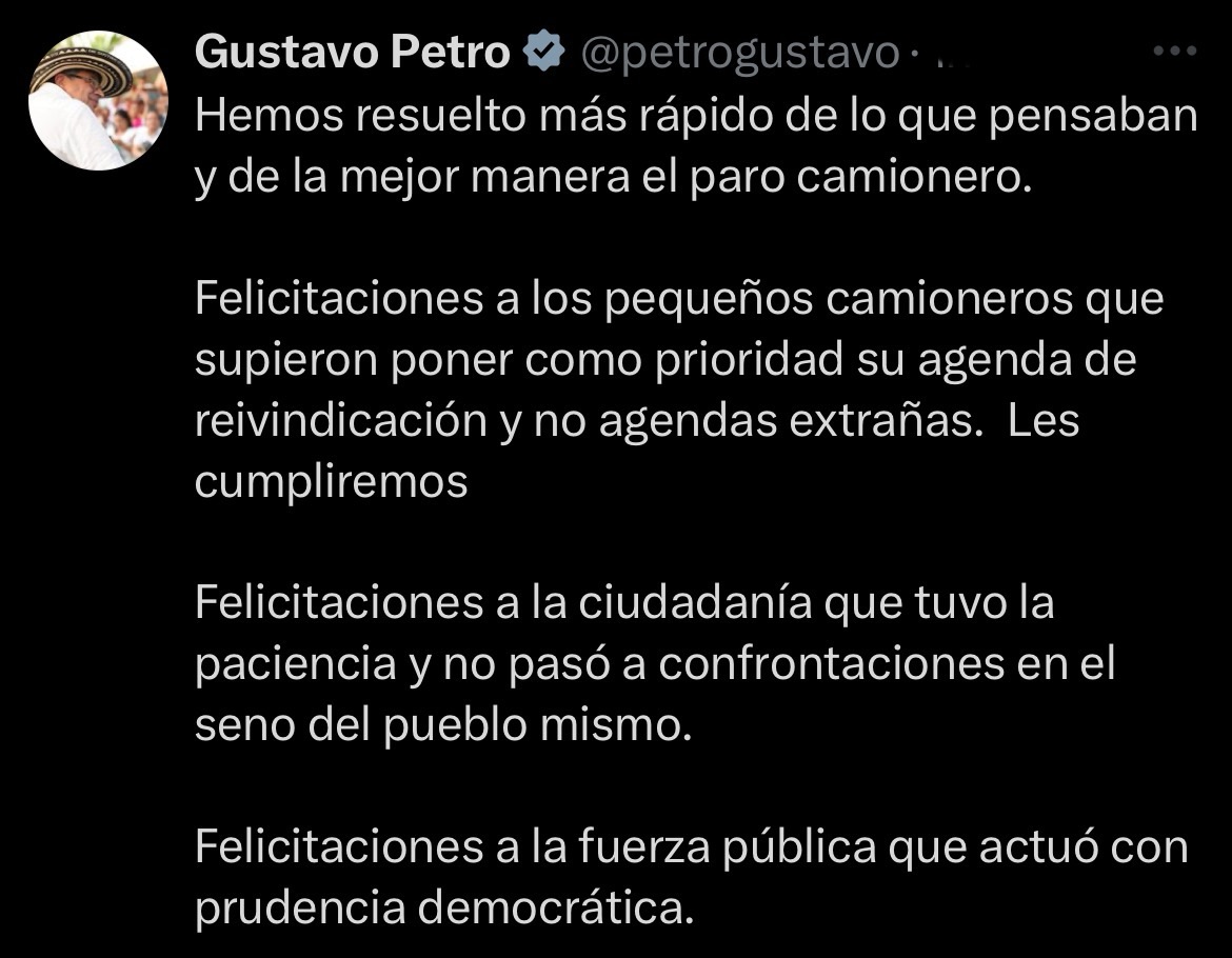 Se levanta paro camionero: acuerdo incrementa 0 en ACPM