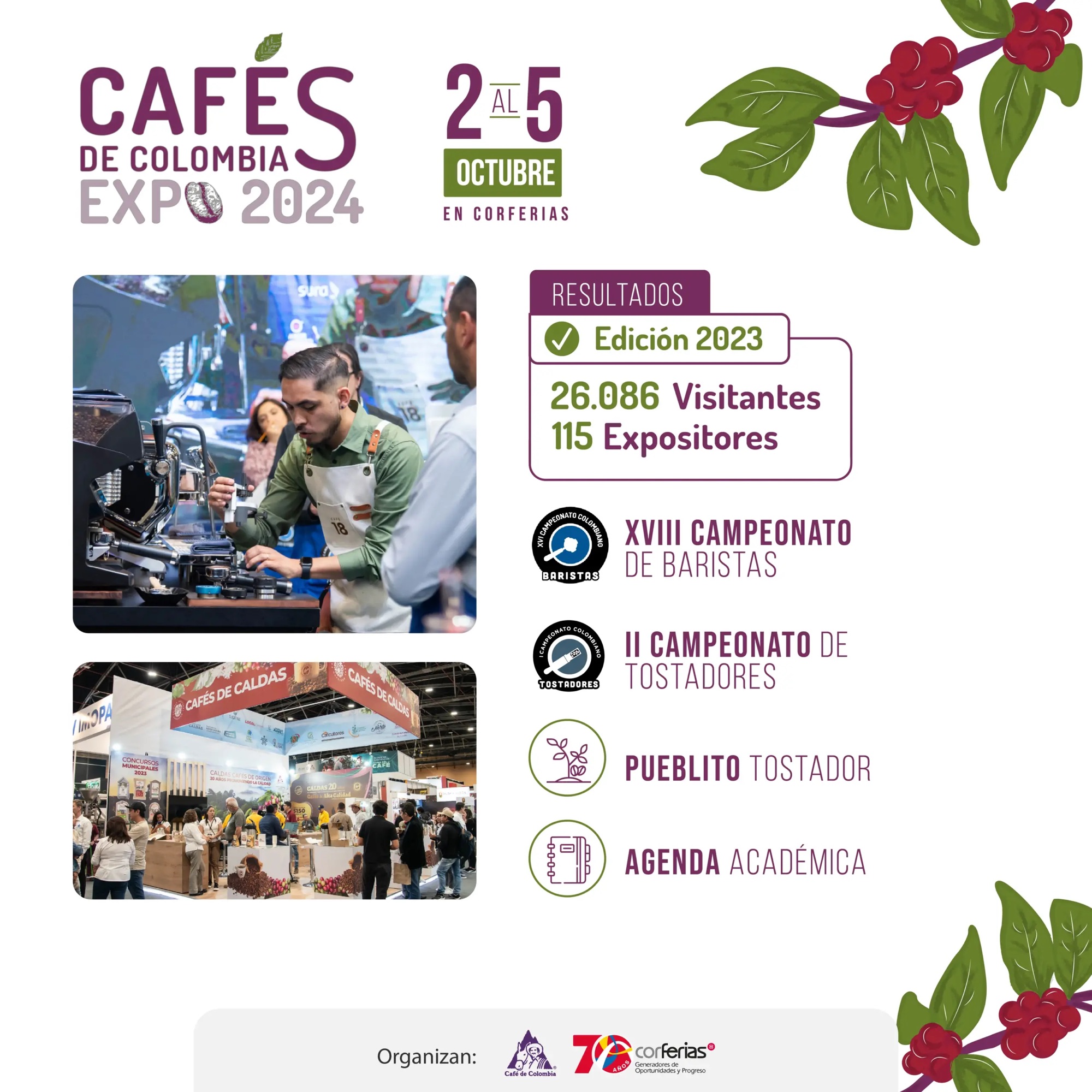 Pueblito Tostador: celebrando la diversidad y calidad del café en la “feria Cafés de Colombia Expo 2024”