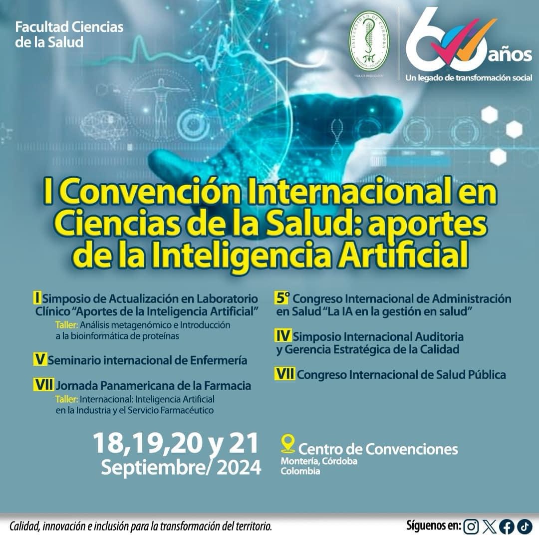 Primera Convención Internacional en Ciencias de la Salud, centrada en el aporte de la Inteligencia Artificial, inició hoy en Montería